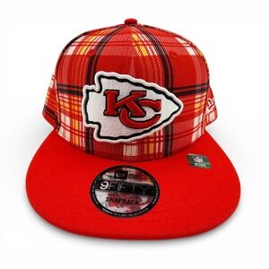 New Era 950 SL NFL Statement Chiefs Cap Red‎ Plaid Kansas Coty NFL Snapback NEW